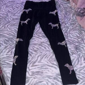 Victoria Secret Pink bling dog leggings Size XS